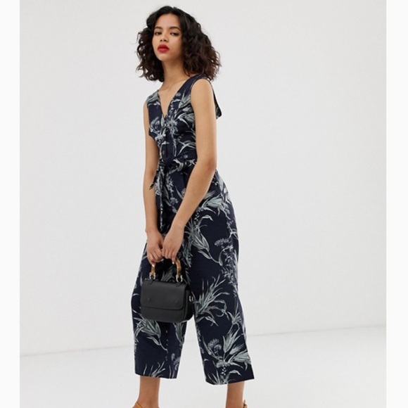 warehouse navy jumpsuit